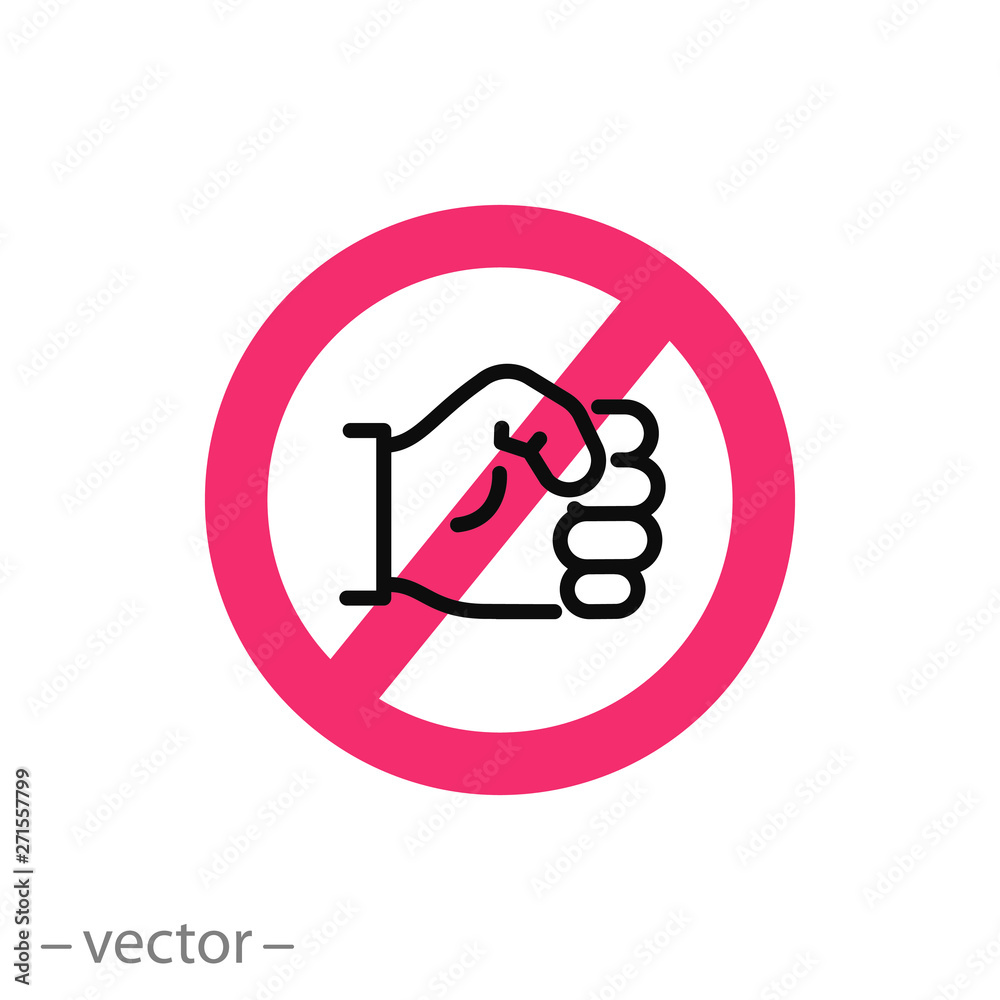 stop domestic violence icon, stop fist hand, line symbol on white background - editable stroke vector illustration eps10 stop domestic violence icon, stop fist hand, line symbol on white background - editable stroke vector illustration eps10