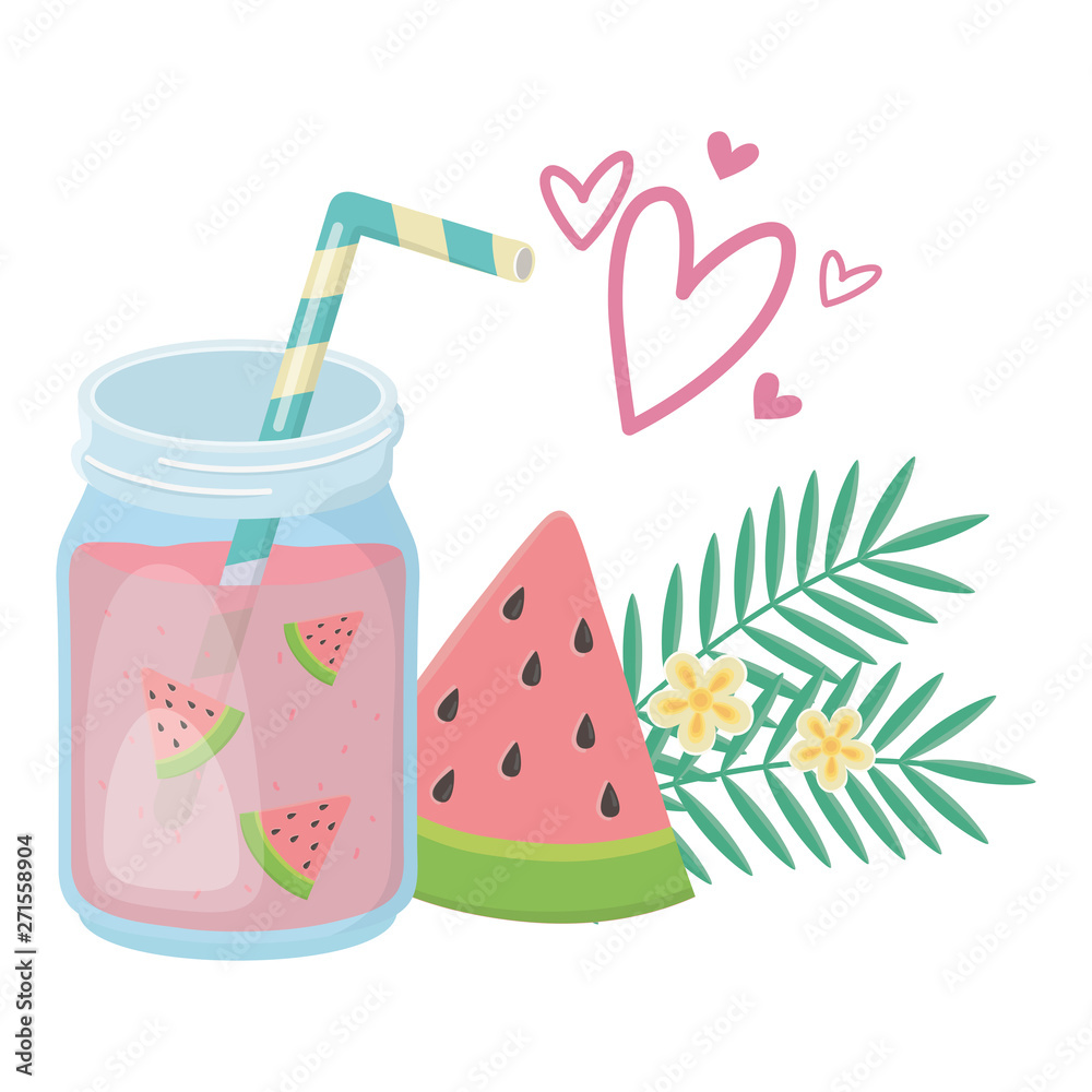 Watermelon juice drink design vector illustration Watermelon juice drink design vector illustration