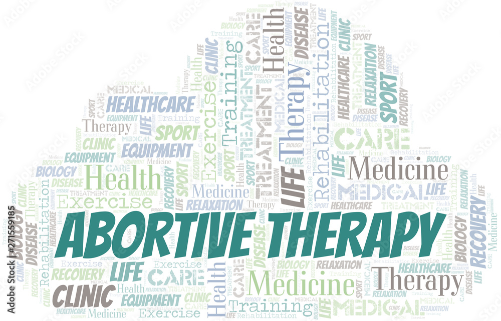 Fototapeta premium Abortive Therapy word cloud. Wordcloud made with text only.