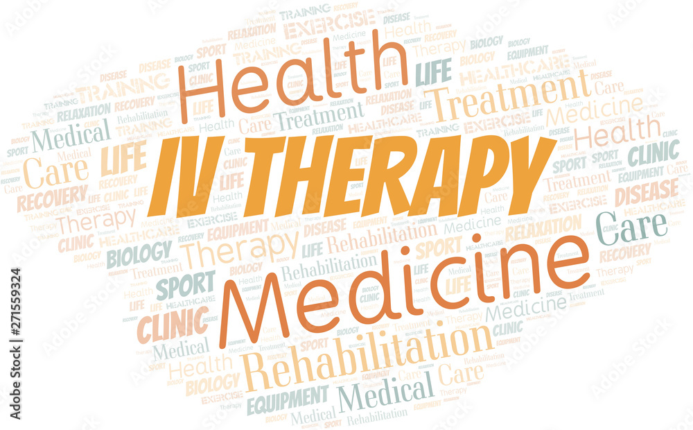 Iv Therapy word cloud. Wordcloud made with text only.