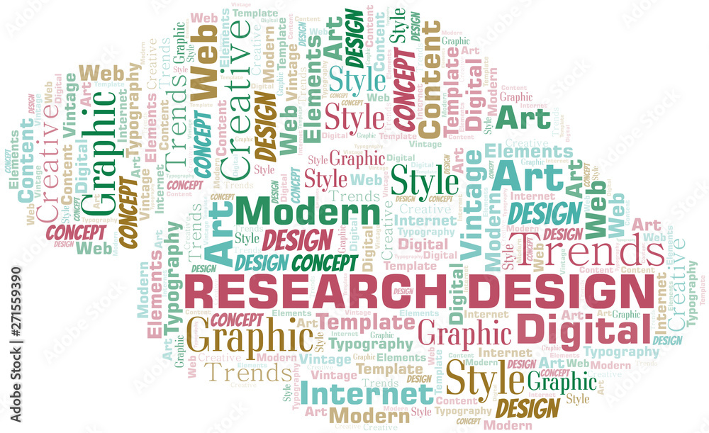 Research Design word cloud. Wordcloud made with text only.