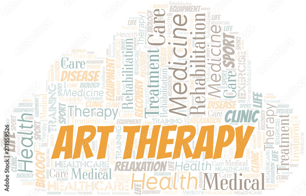 Art Therapy word cloud. Wordcloud made with text only.