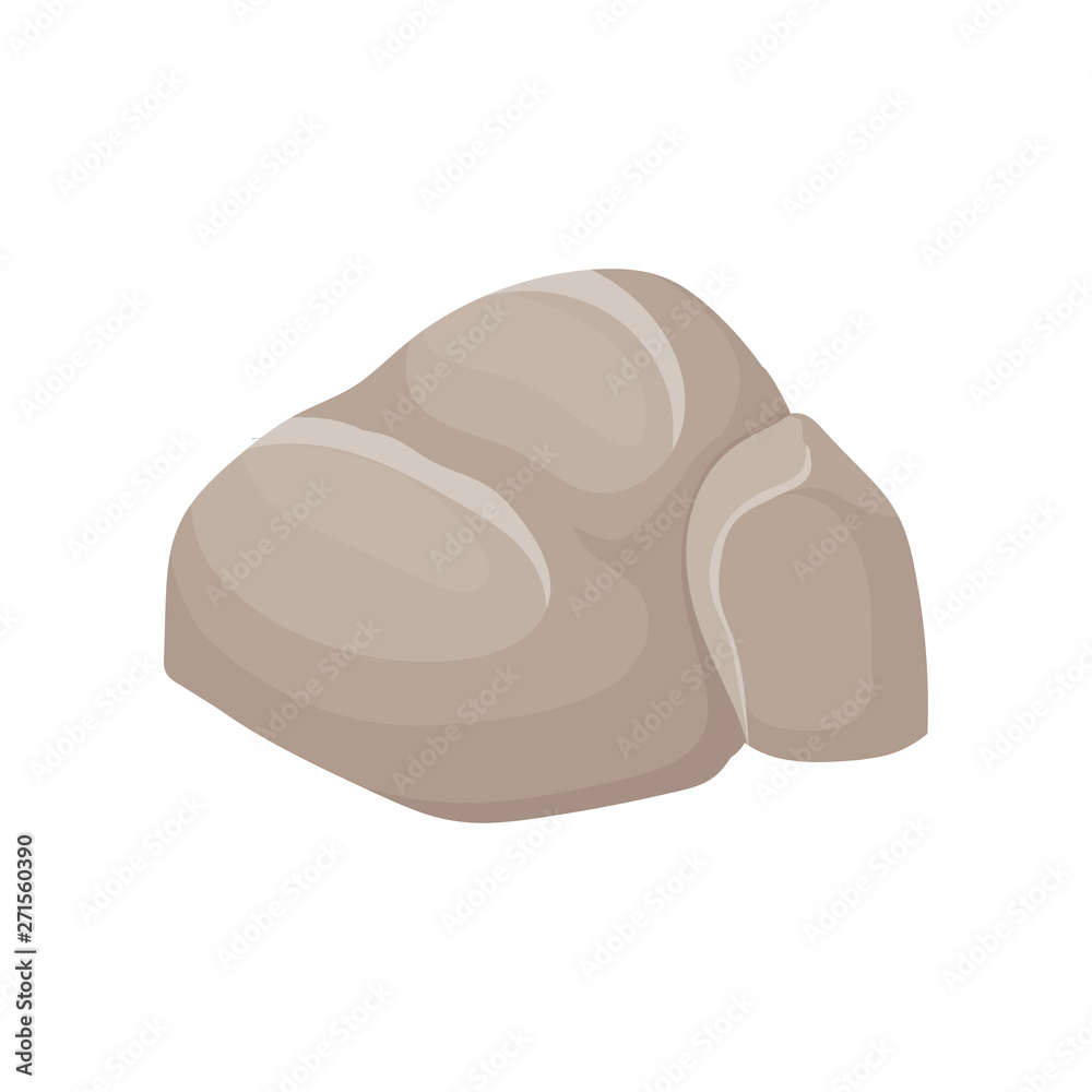Two gray stones next to each other. Vector illustration on white background. Two gray stones next to each other. Vector illustration on white background.