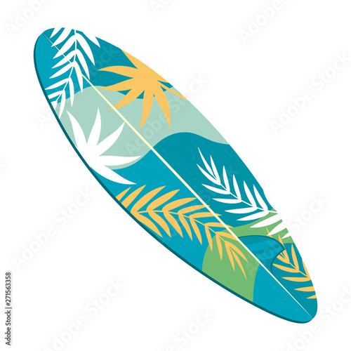 Isolated surfboard design vector illustration