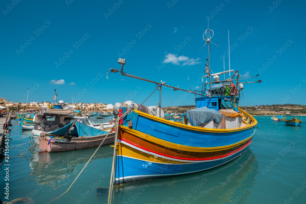 Marsaxlokk, Malta - Colourful fishing boats in Marsaxlokk