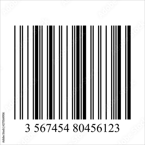 Barcode realistic icon.