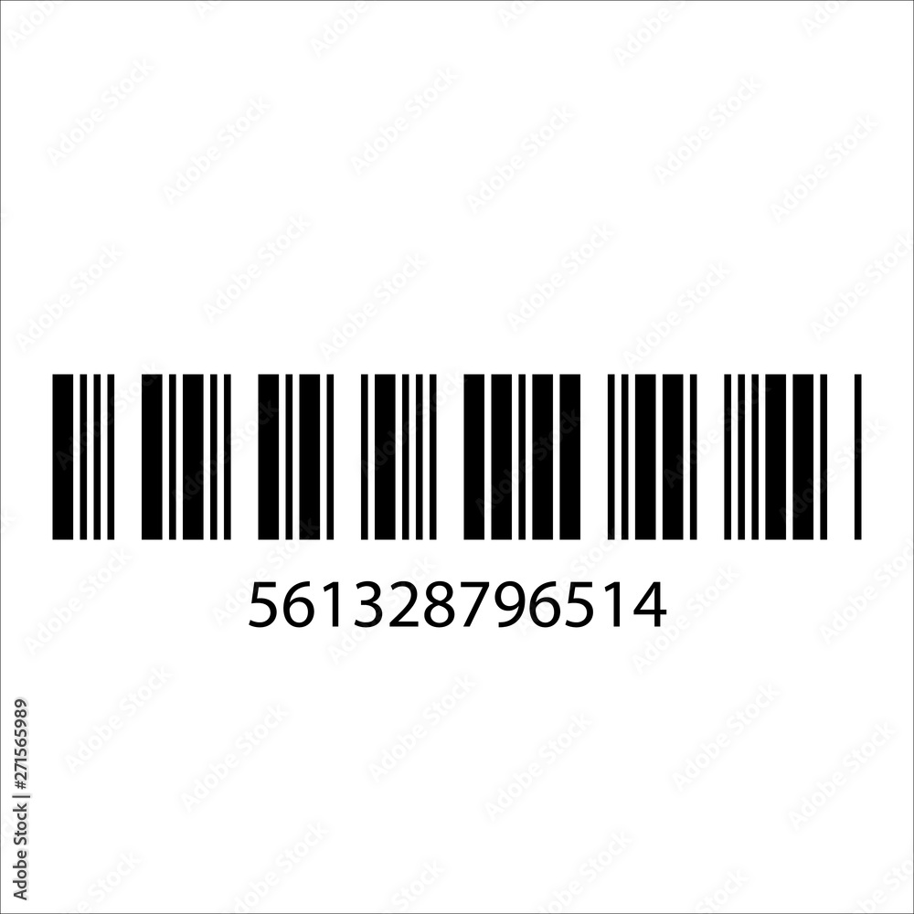 Barcode and number icon.