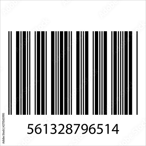 Barcode and number icon.