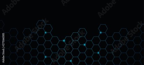 honeycomb blue shiny technical background vector illustration EPS10