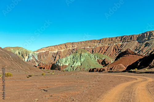 The Valle del Arcoiris rainbow valley in Atacama Desert, Chile