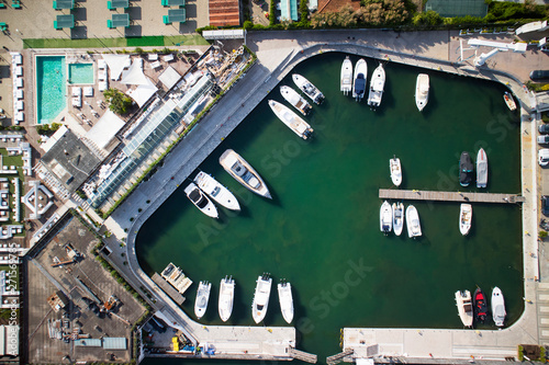 Foto Small port seen from above