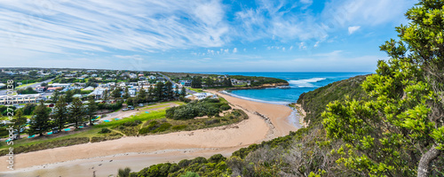 View of Port Campbell on the Great Ocean Road  Victoria  Australia.