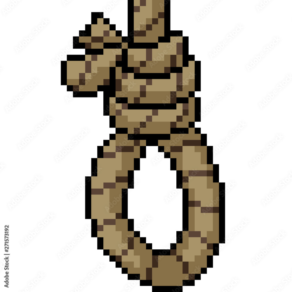 Obraz premium vector pixel art rope