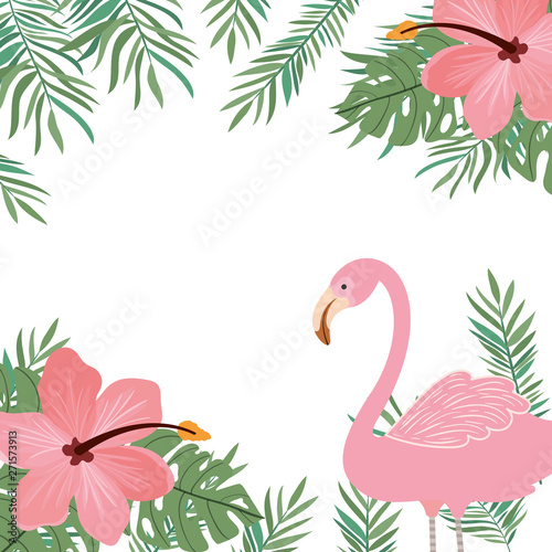 Fototapeta pattern of flemish with summer flowers