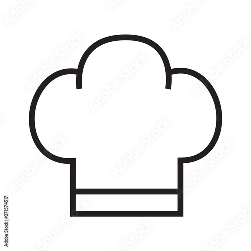 Cooking hat icon line on the white background illustration Chef hat vector cooking hat