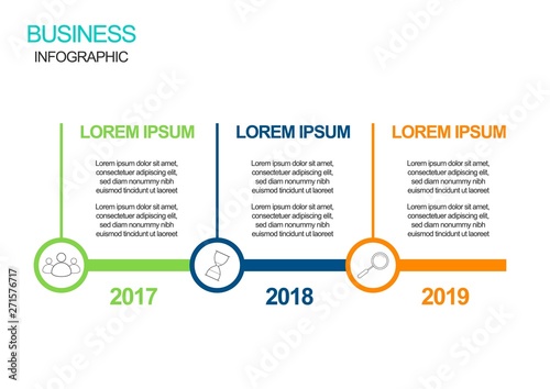 Business Infographic template. Design with numbers 3 options or steps.