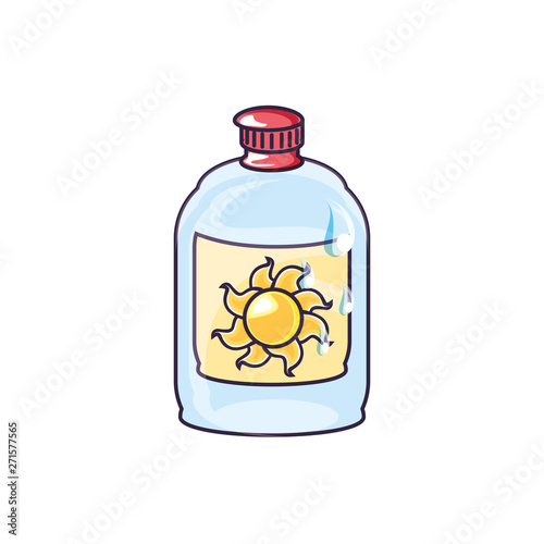 solar blocker bottle product isolated icon