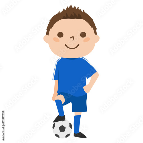 男の子のイラスト サッカーのユニフォームを着た若い男の子 Stock Vector Adobe Stock