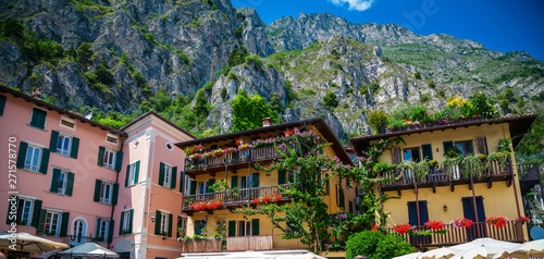 colorful houses in Limone sul Garda