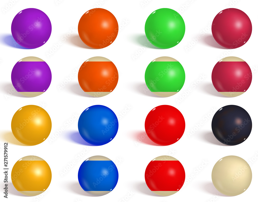 Billiard, pool balls collection Billiard, pool balls collection