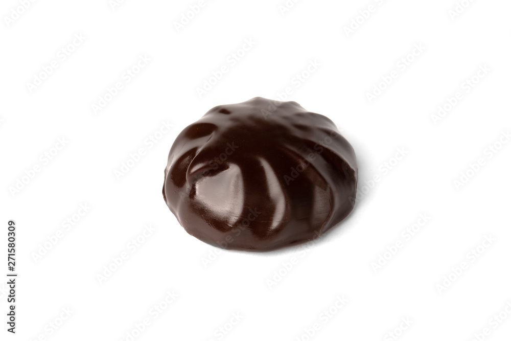 Chocolate marshmallow isolated on white background. Chocolate marshmallow isolated on white background.