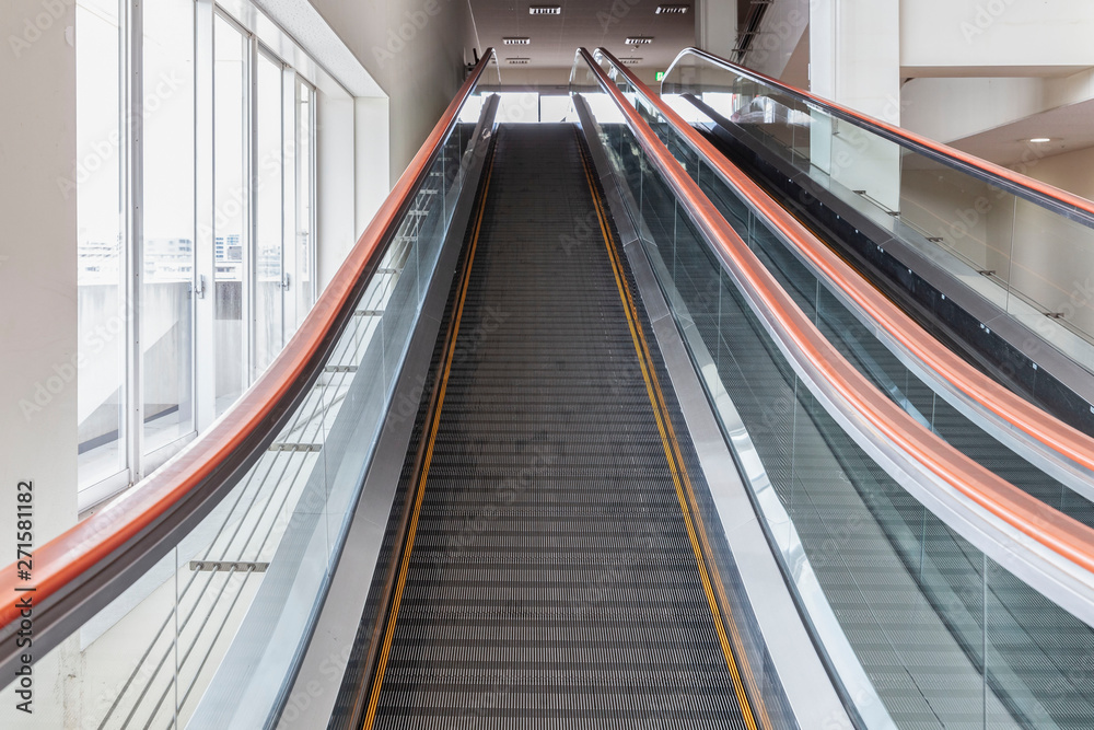 Escalators in department stores