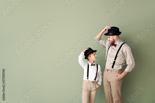 Portrait of fashionable fat...