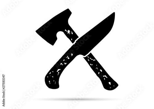 Messer Axt Icon Symbol