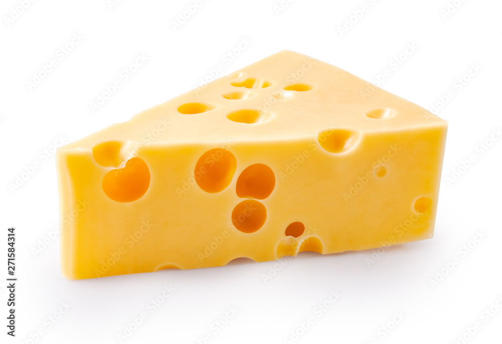 Piece of cheese isolated on white background. Piece of cheese isolated on white background.