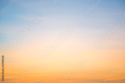Beautiful cloudscape with blue sky and fluffy clouds at sunset
