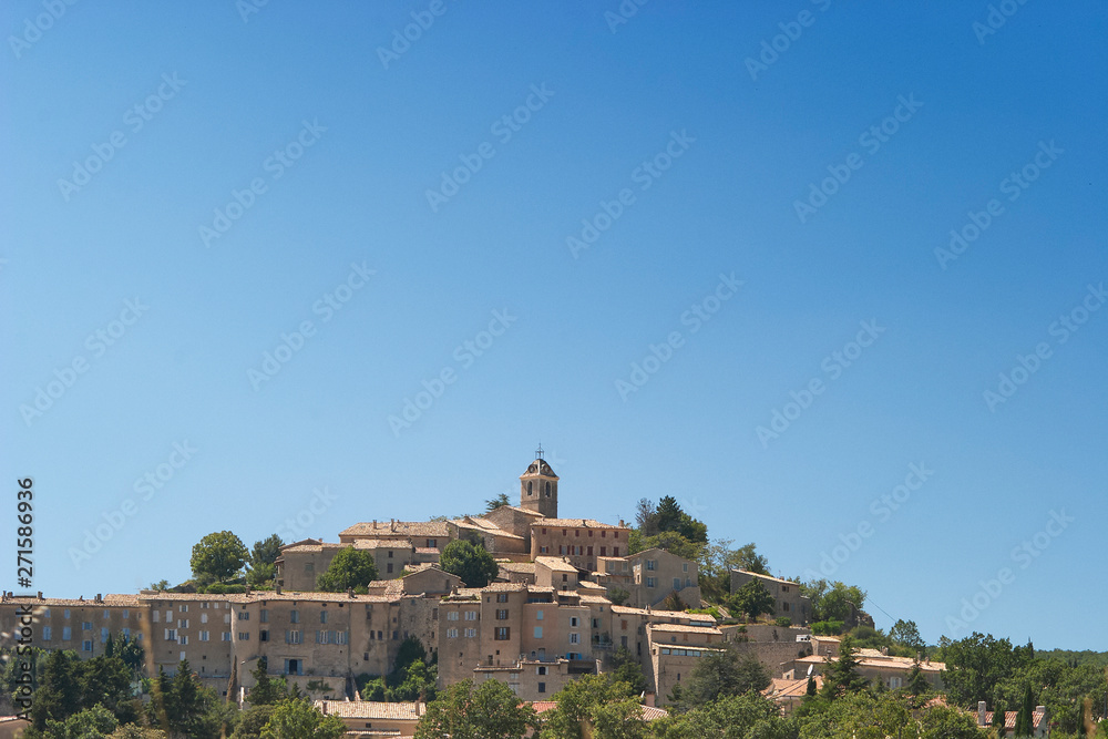 Small old village on a hill in the Provence France