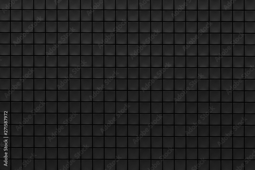 Black mosaic wall texture and background. Black mosaic wall texture and background.