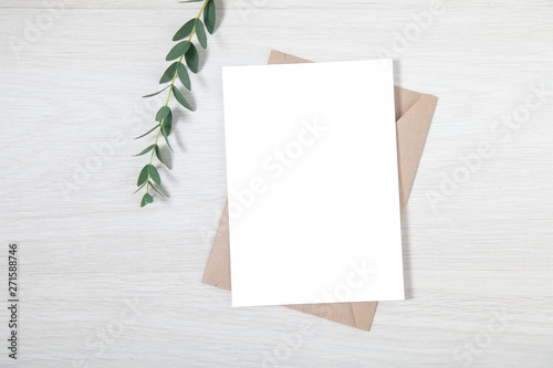 Wedding Invitation Mockup, Blank Party Invitation Card