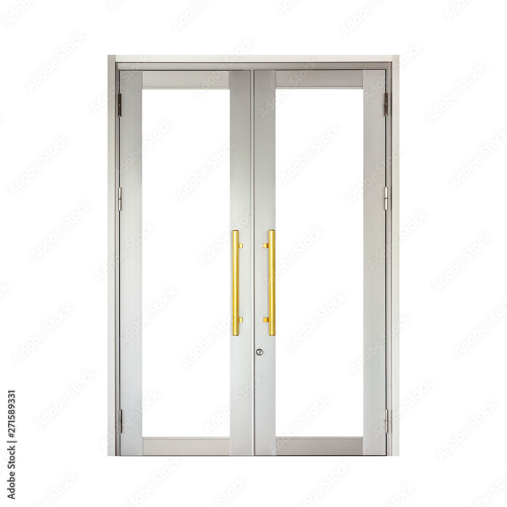 Aluminum door frame isolated on white background Aluminum door frame isolated on white background