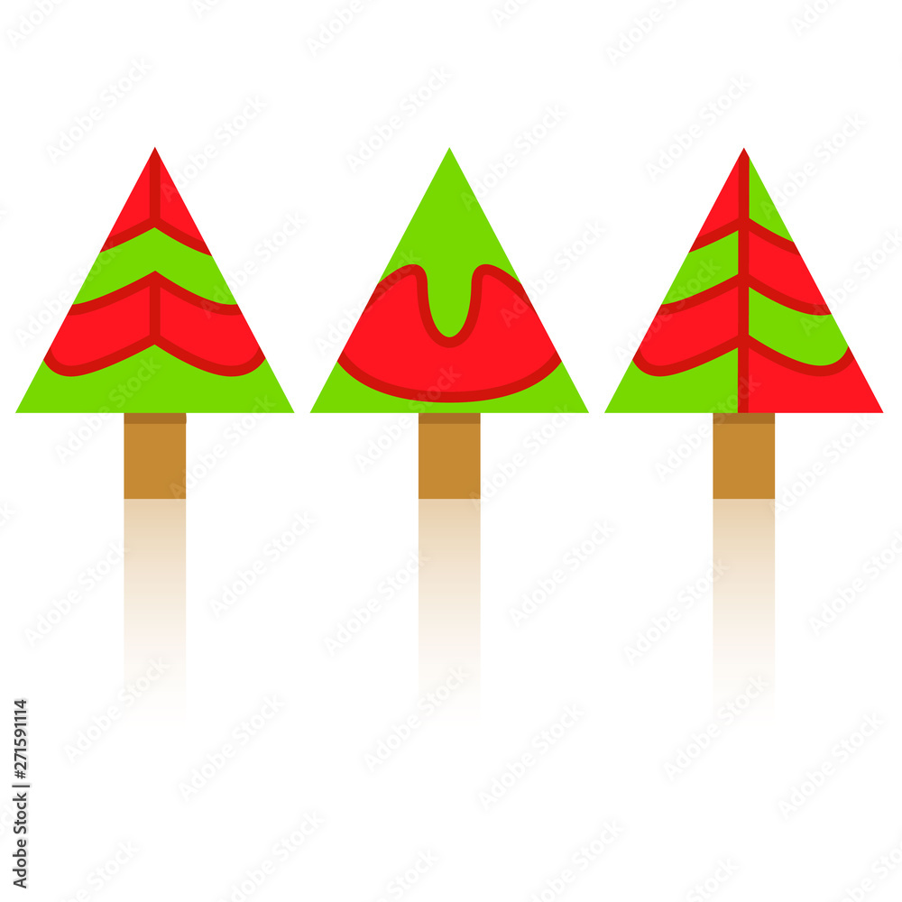Christmas tree on white background for card decorative Christmas tree on white background for card decorative