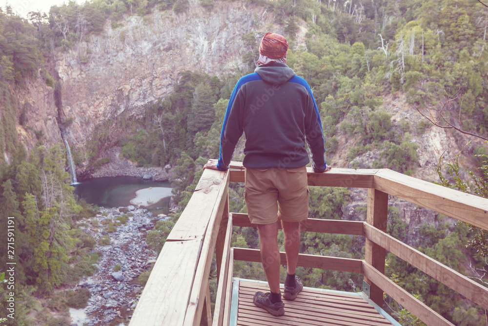 Naklejka premium Waterfall in Chile