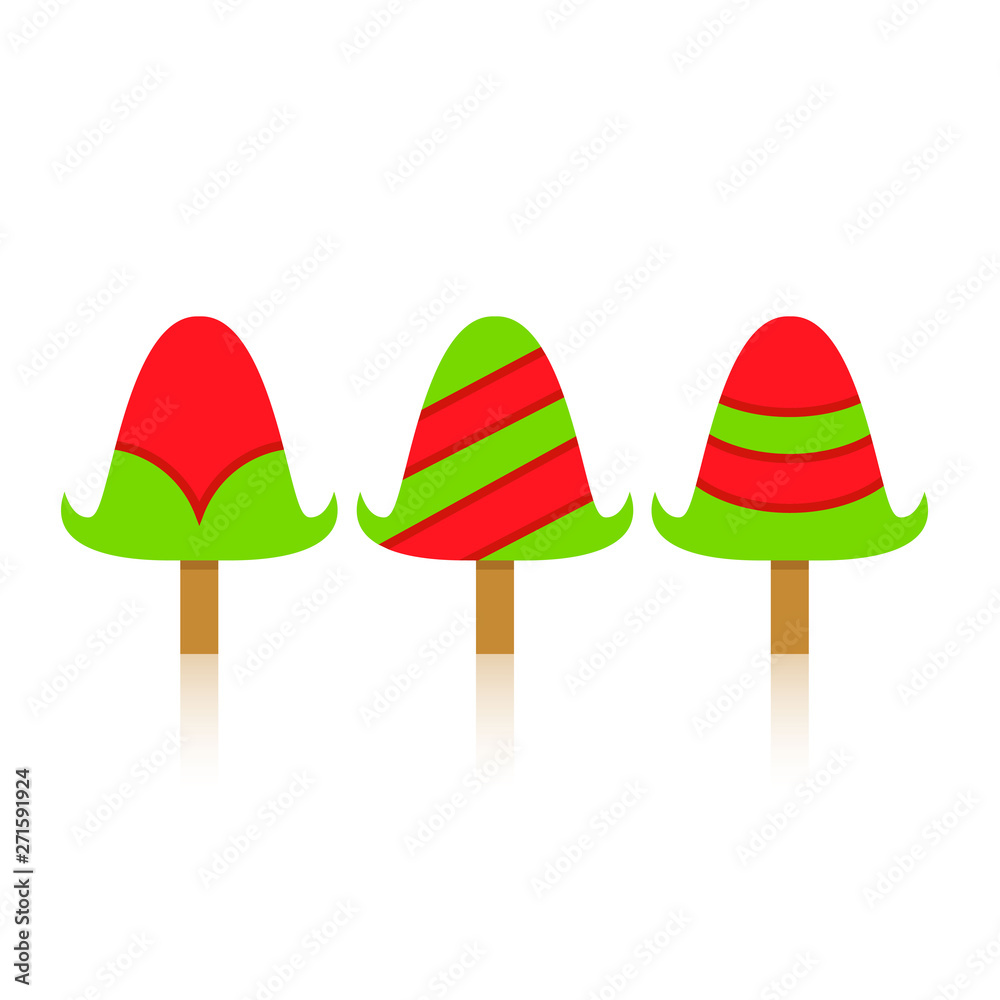 Christmas tree on white background for card decorative