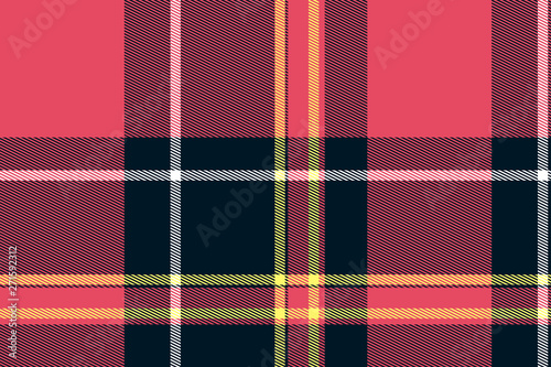 Checkered pattern in Scottish style. Tartan. A classic Christmas geometric pattern. Woolen red fabric
