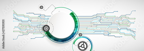 Vector illustration, Hi-tech digital technology and engineering theme
