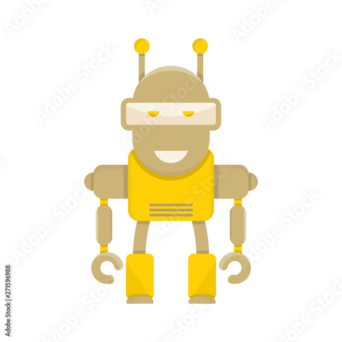 cute robot cartoon character icon, avatar