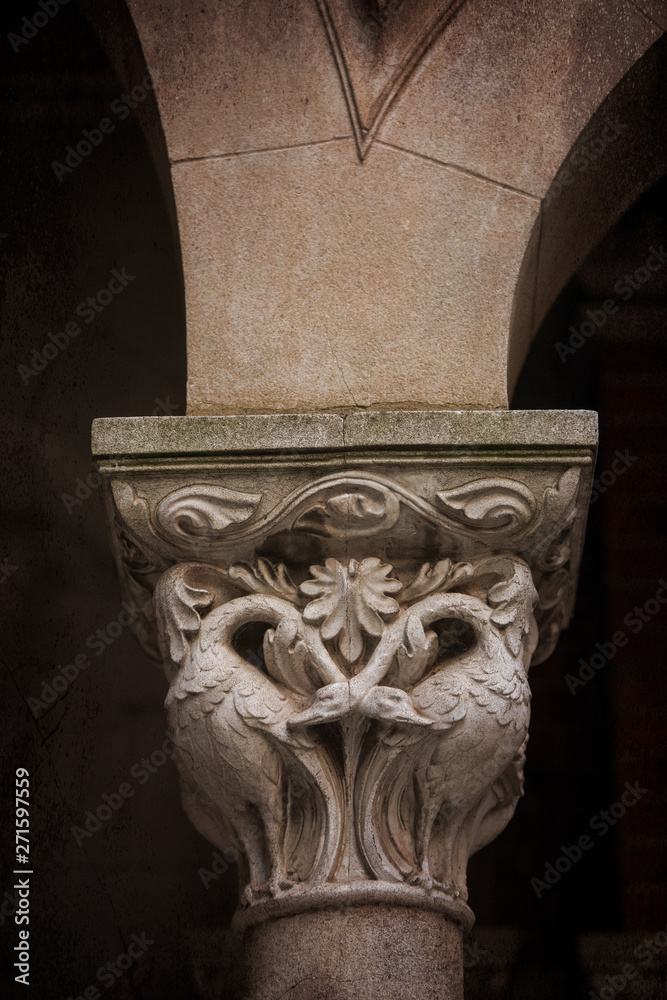 detail of old column