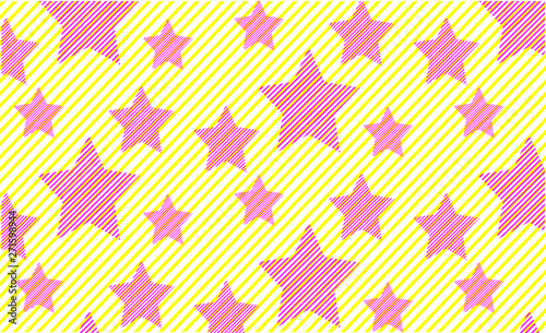 Abstract background geometric print with pink stars texture. Simple minimalist with geometric stripes pattern. Graphic modern.