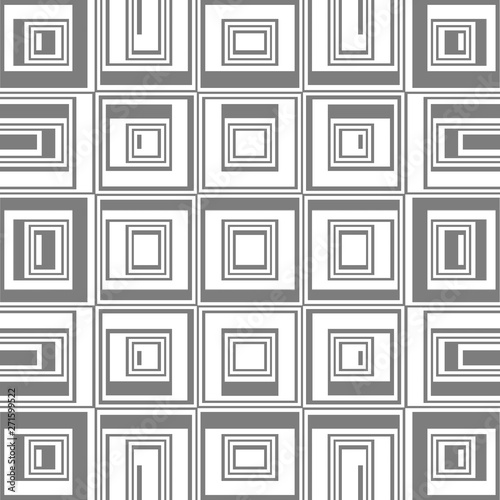 White and grey geometric abstract retro pattern, simple monochrome cover design © AnaMaria