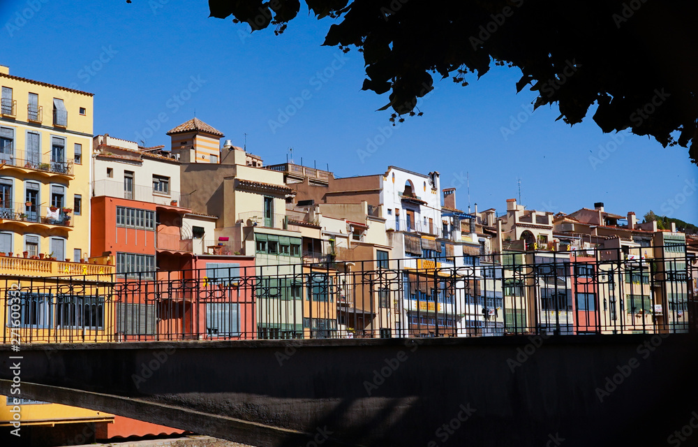 Girona, city of Catalonia with colorful houses.Spain
