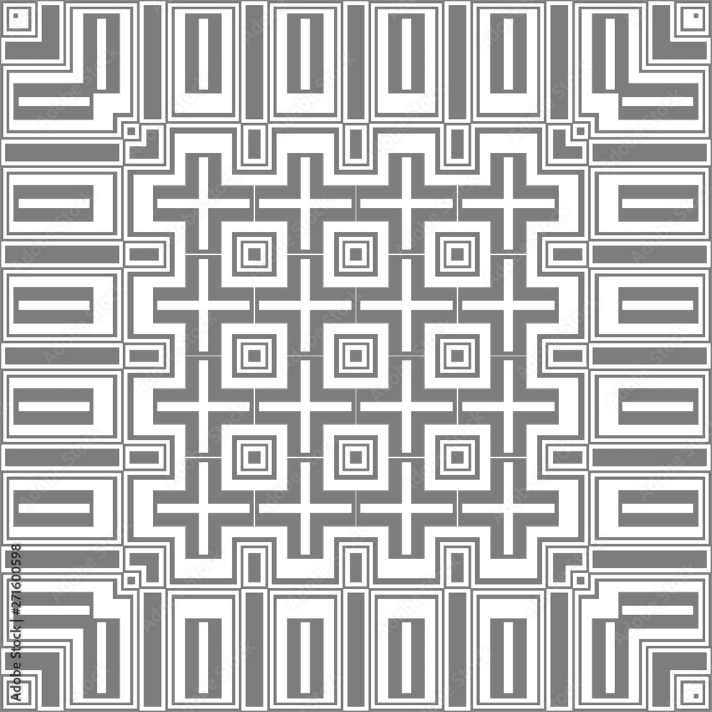 White and grey geometric pattern