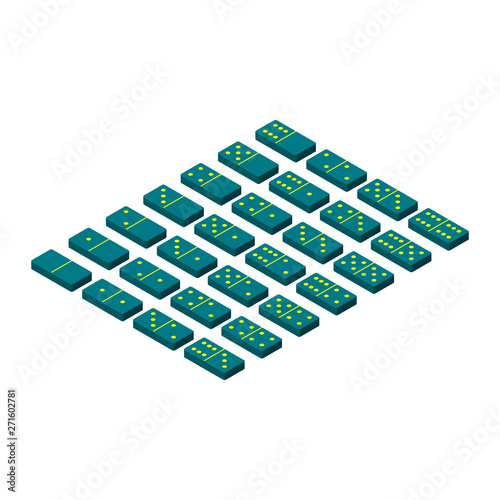 Domino set.3d Vector illust...
