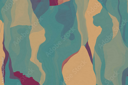 Simple shapes with trendy colors. Art illustration with blend shapes