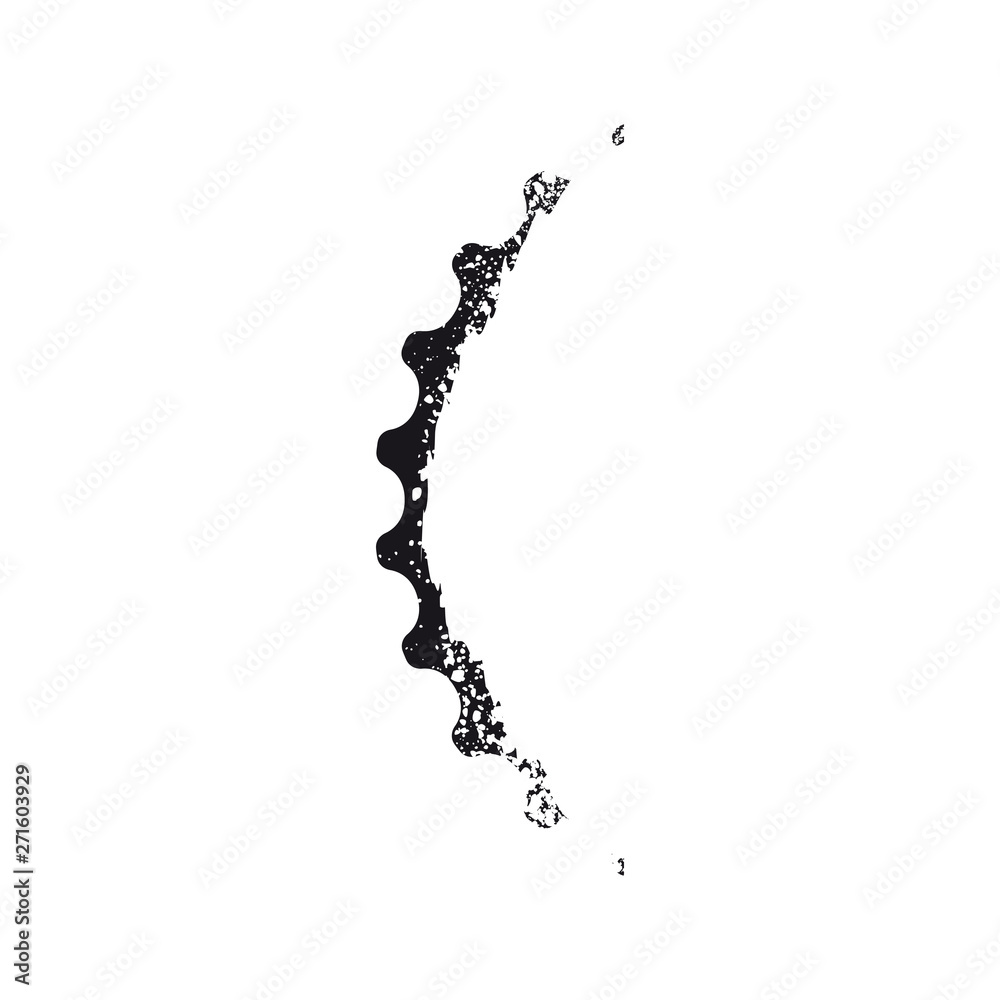Vector tattoo on leg - black mountain bike chainring. Isolated on white backround. Vector tattoo on leg - black mountain bike chainring. Isolated on white backround.