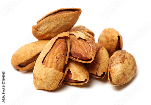 apricot kernel isolated on white background