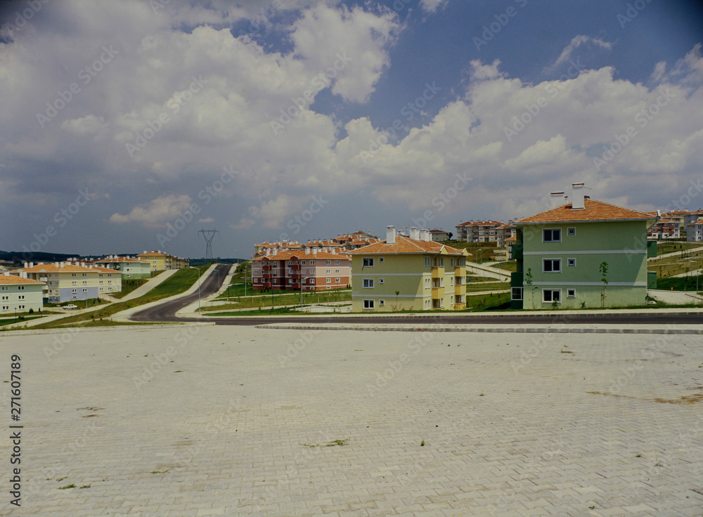 Obraz premium Earthquake resistant housing buildings